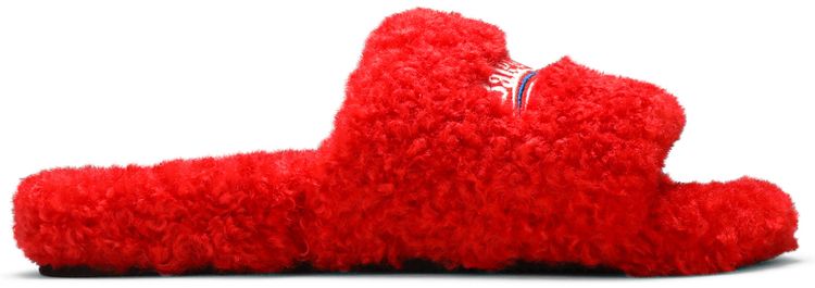 Шлепанцы Balenciaga Wmns Furry Slides 'Red', красный