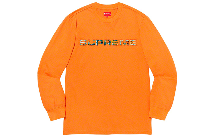 Футболка с длинным рукавом Meta Logo Supreme, оранжево-красная — фото 3