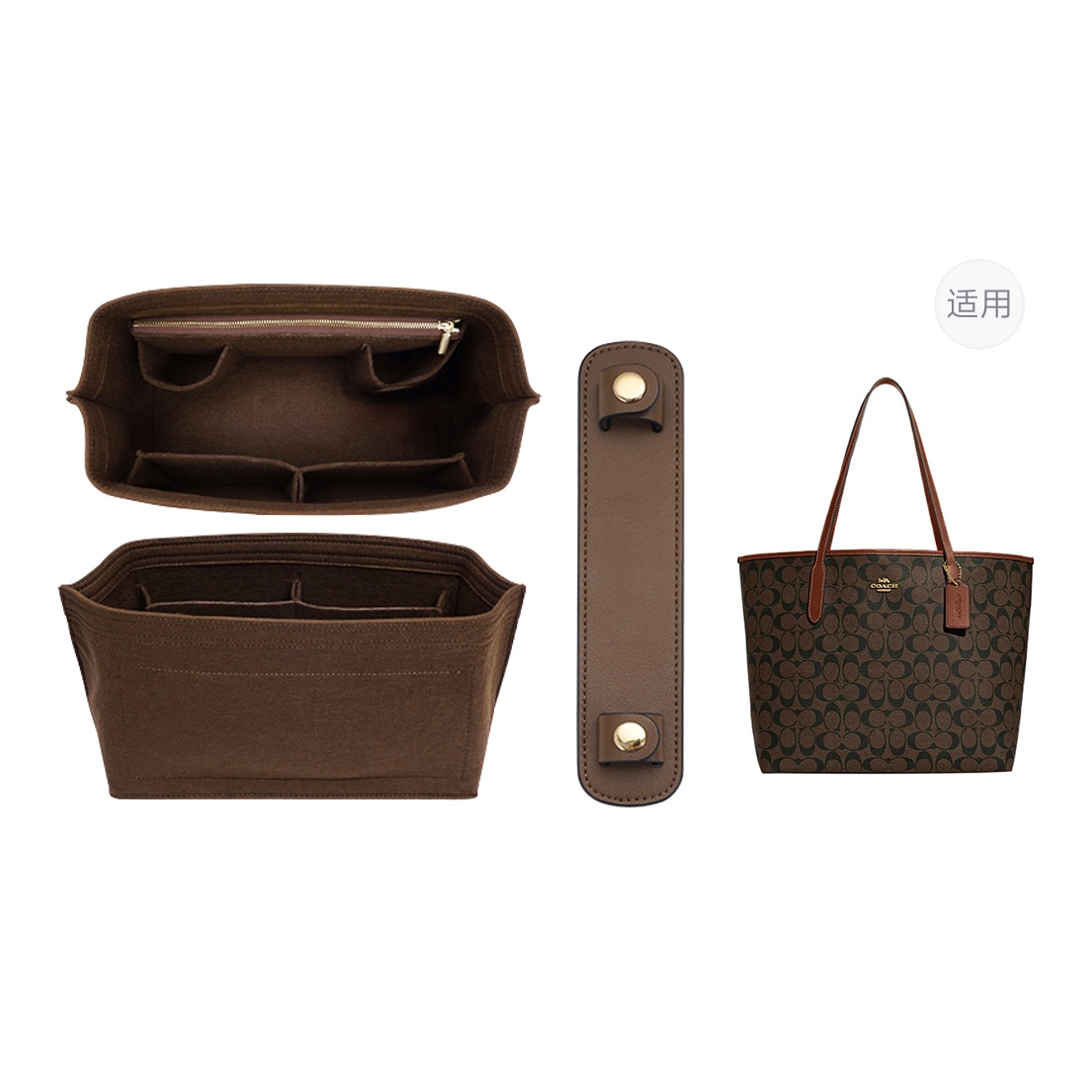 

Lan Bao Fan Большой разноцветный микрофибровый войлочный коврик унисекс, [Two-Piece Set]Brown with Gold Buckle Shoulder Pads+Storage Liner