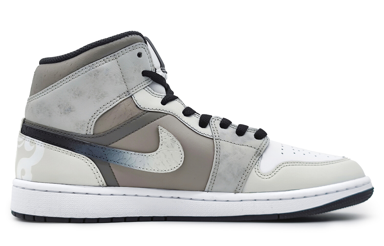 

Кроссовки Air Jordan 1 Vintage Basketball Shoes Men Mid-top Green/gray, коричневый