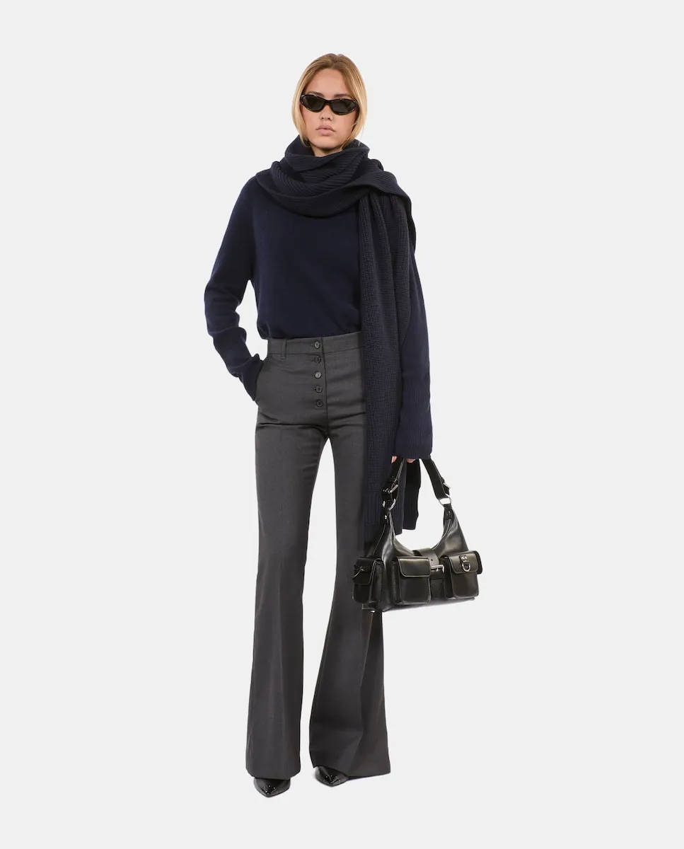 

Женские брюки клеш с застежкой на пуговицы The Kooples, серый