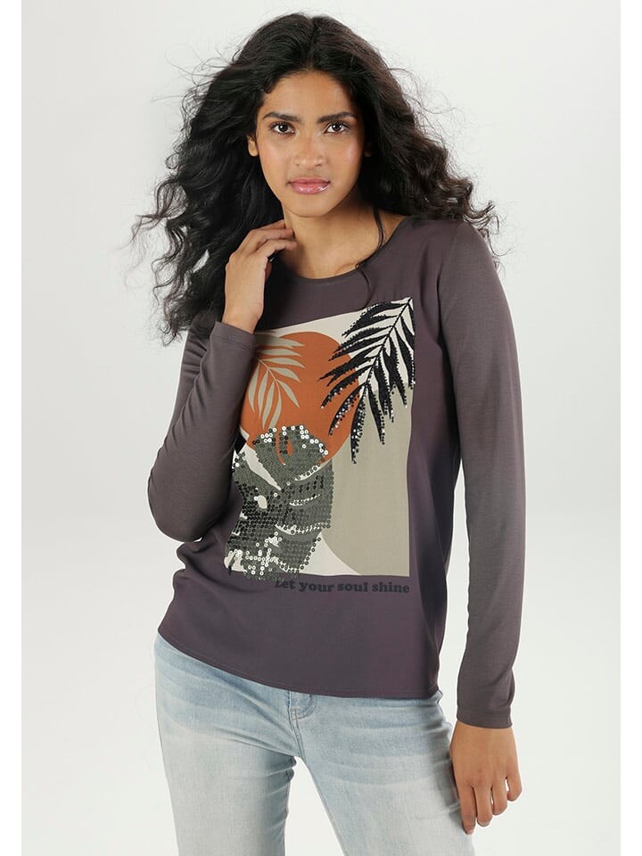 

Лонгслив Aniston Longsleeve, серый