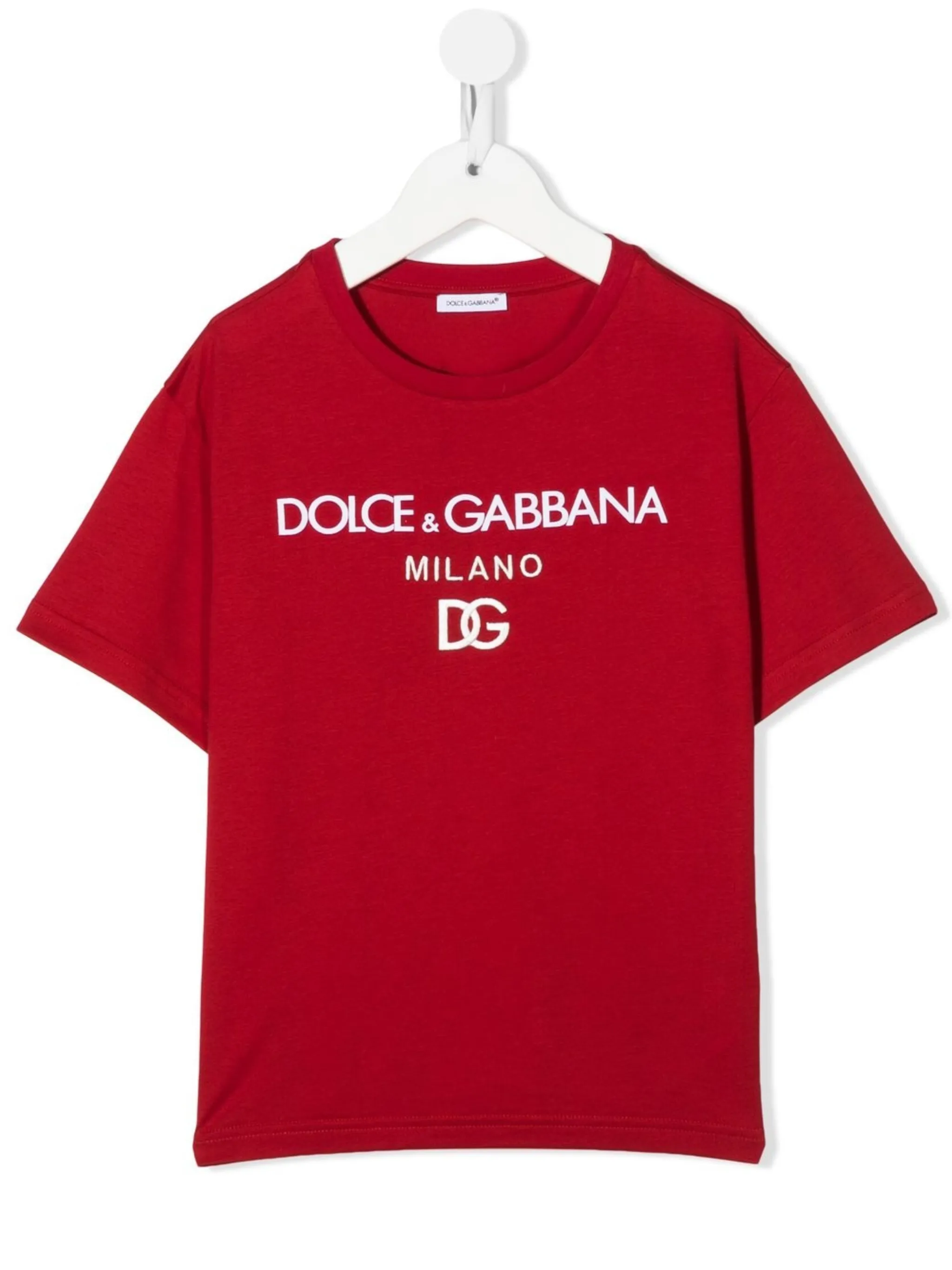 

Футболка с логотипом DG Milano Dolce & Gabbana Kids, красный