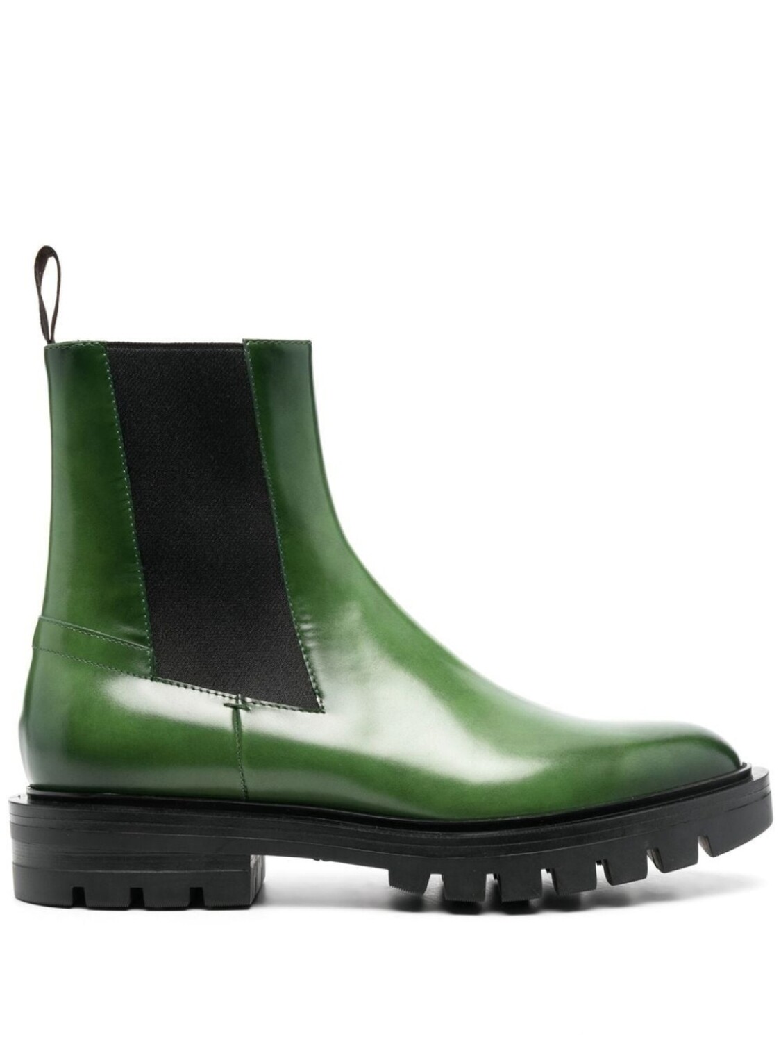 Santoni ботинки с эластичными вставками, зеленый