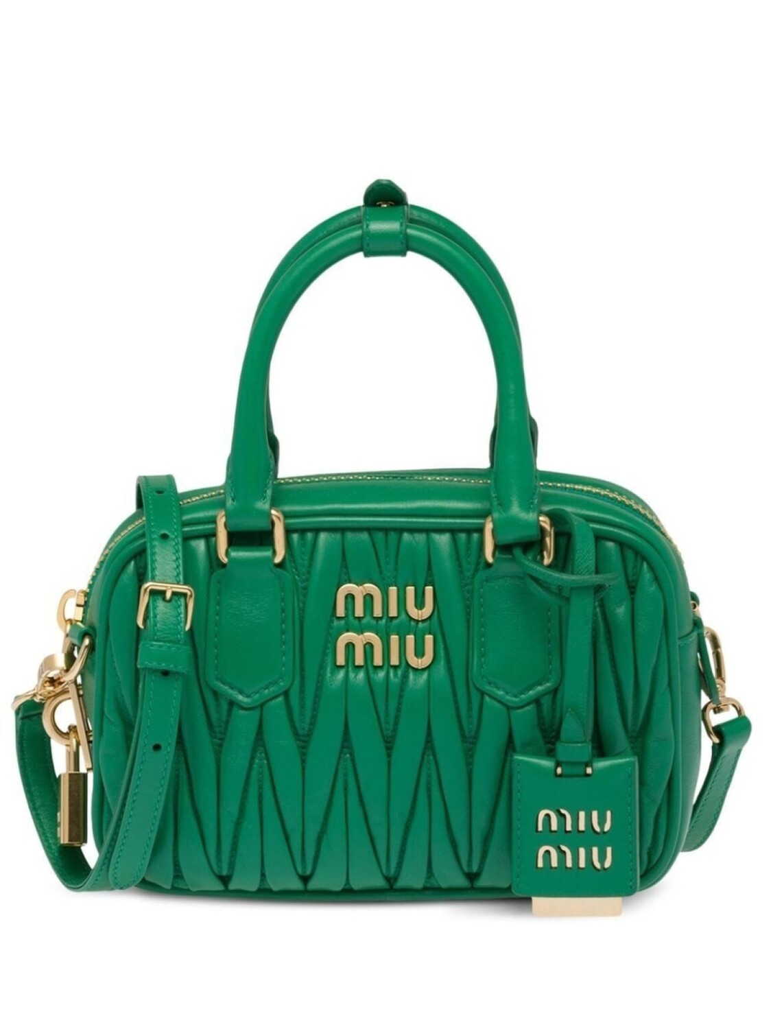 

Стеганая сумка Miu Miu через плечо, зеленый