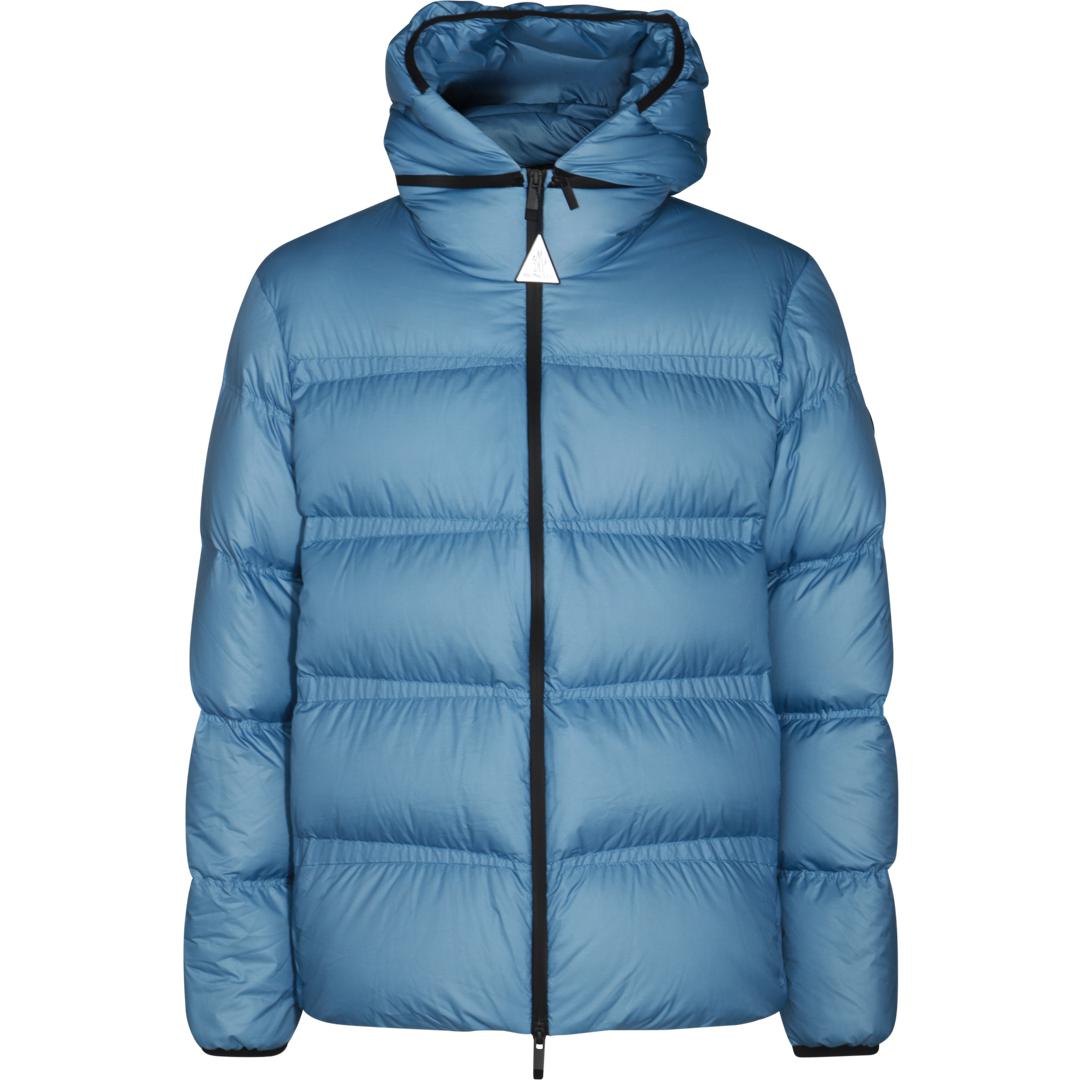 Короткая утепленная куртка Masac Zip Up Moncler, светло-голубой — фото 2
