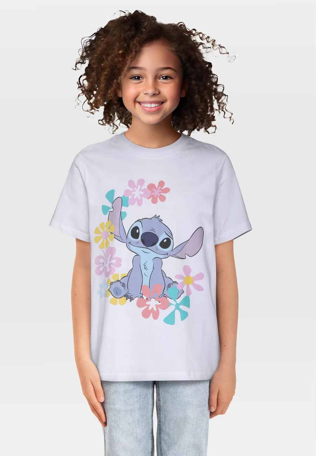 Футболка 'Lilio& Stitch Flower' Mister Tee, White — фото 3