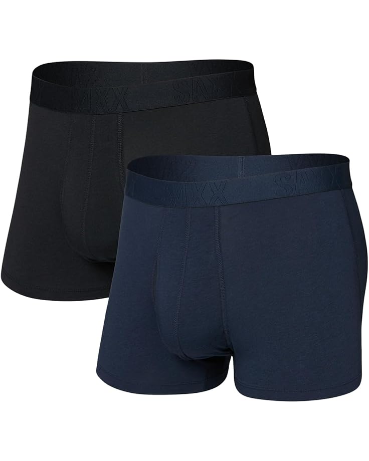 

Мужские трусы Saxx Droptemp Cooling Cotton Trunk Fly 2-Pack SAXX UNDERWEAR, Dark Ink/Black