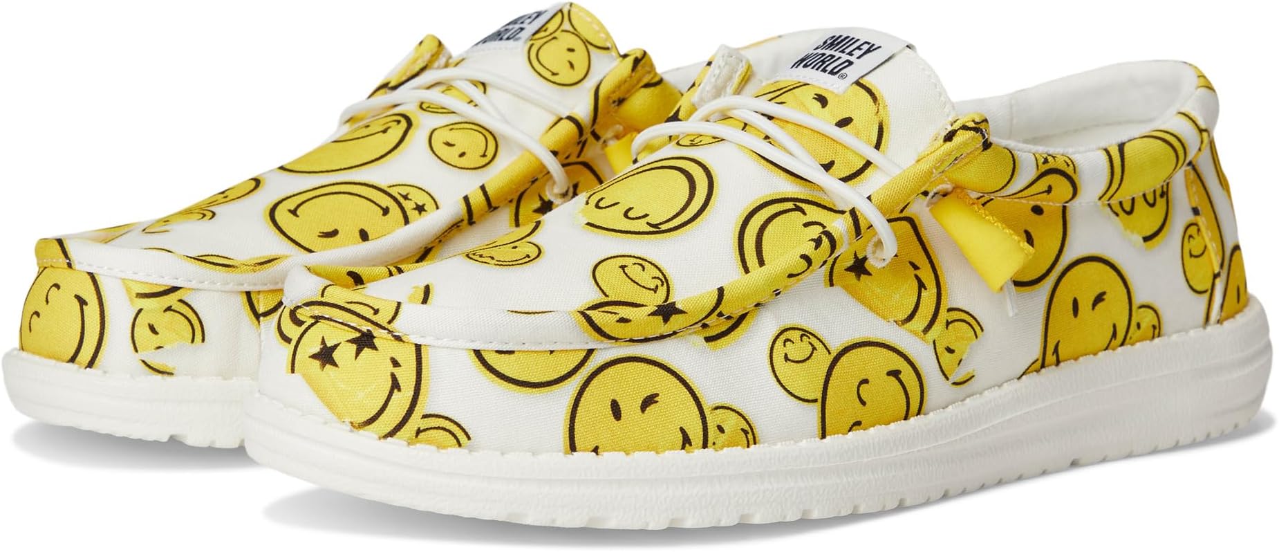 

Лоферы Hey Dude Wally Smiley, White/Yellow