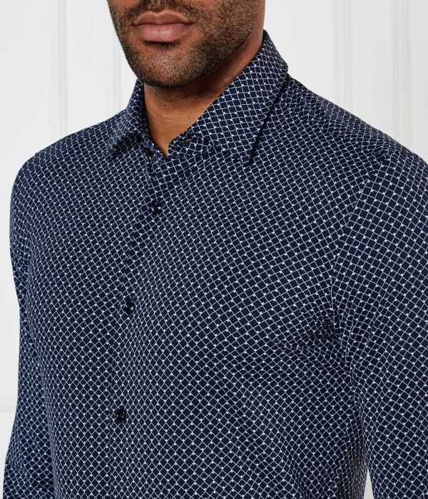 Рубашка Boss P Hank Kent Slim Fit, синий — фото 4