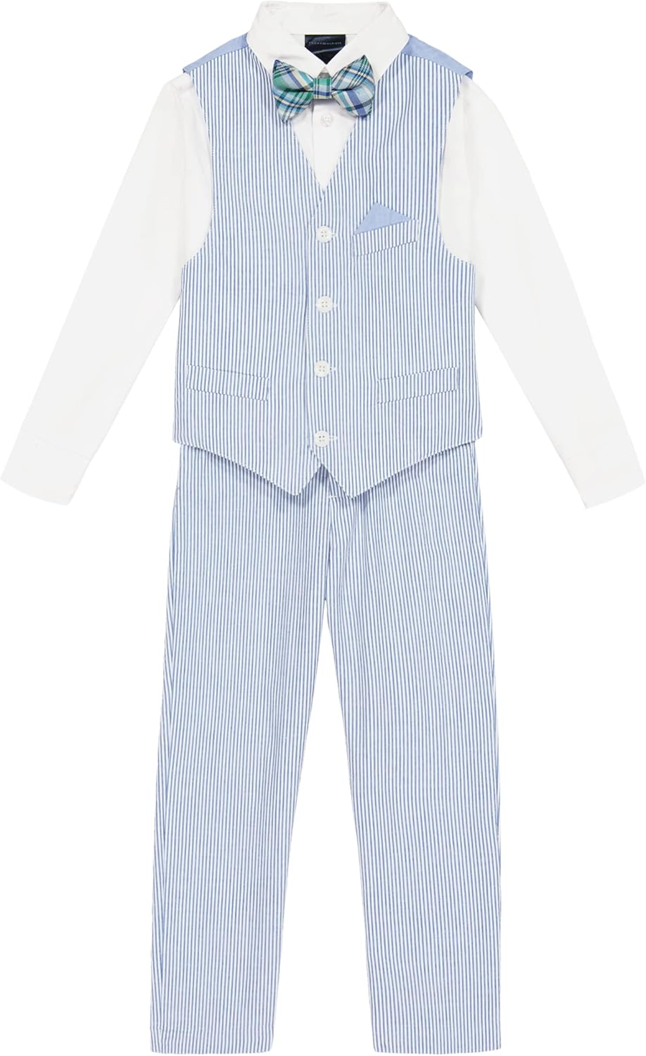 

Комплект из 4-х предметов для делового костюма Tommy Hilfiger Boys: рубашка, брюки, жилет и галстук, Regatta Blue