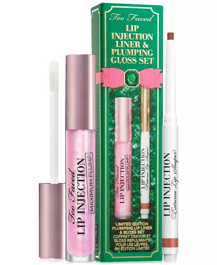 

2 шт. Набор подводки для инъекций губ и блеска для объема Too Faced