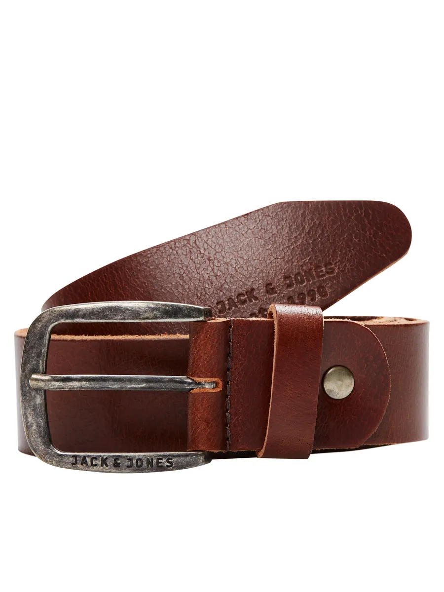 

Кожаный ремень Jack & Jones "JACPAUL LEATHER BELT NOOS", цвет Black Coffee