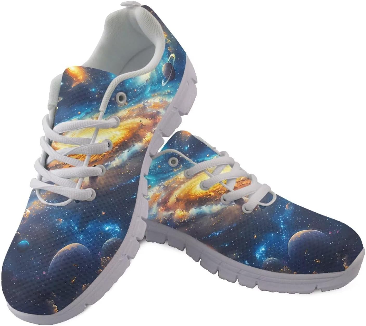 

Кроссовки Jeiento Galaxy для женщин и мужчин, сетчатые, дышащие, для бега по дороге, с нескользящей подошвой, на шнуровке, спортивная обувь, взрослые тренеры, синий