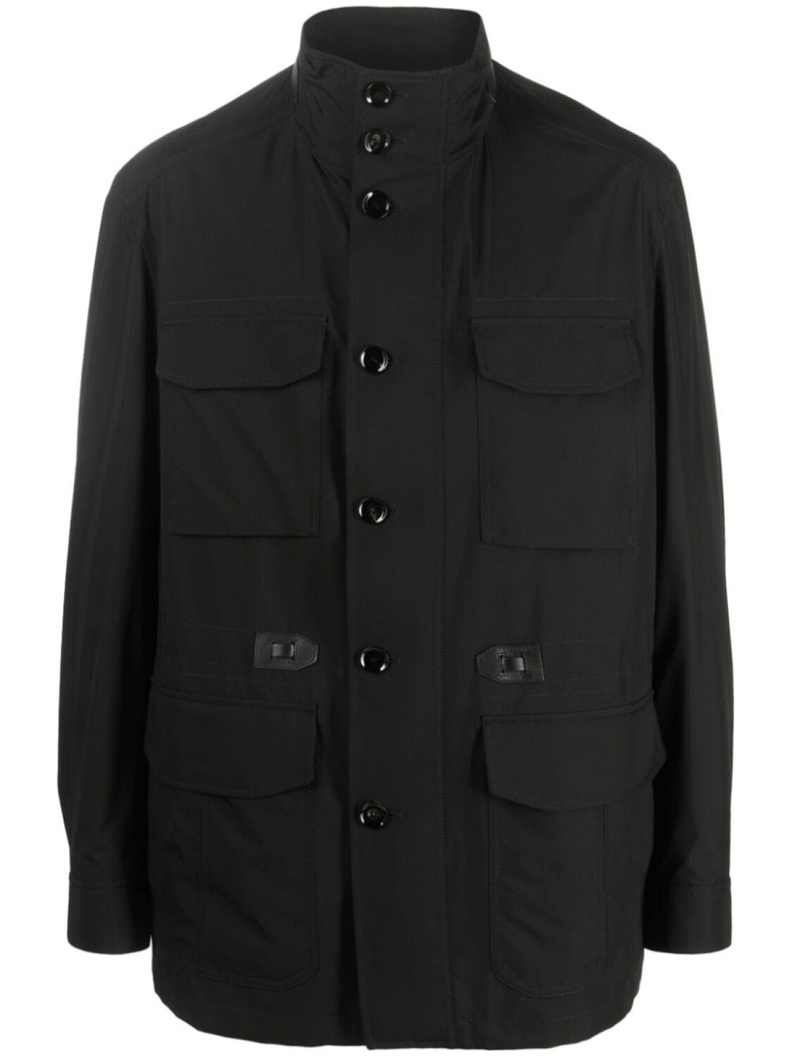 

Brioni куртка с воротником-воронкой, черный