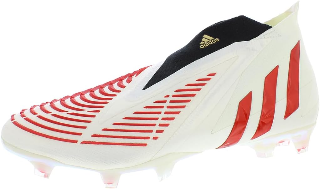 

Футбольные бутсы Adidas Unisex Edge.3 для твердого грунта, слоновая кость/ярко-красный