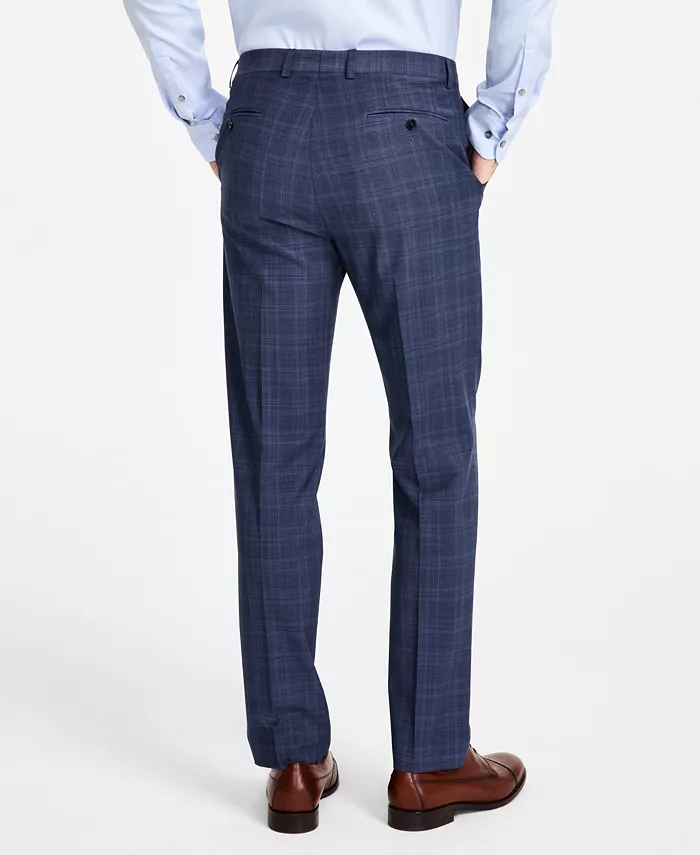 Мужские классические брюки Slim-Fit из шерстяной смеси Calvin Klein, синий — фото 4