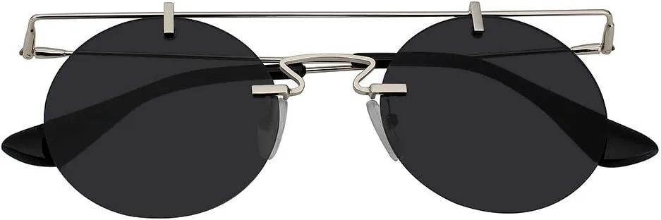 

Солнцезащитные очки OWL в винтажном стиле для мужчин и женщин, с закругленными линзами, цветной металлической оправой и тонированными линзами, Silver Smoke