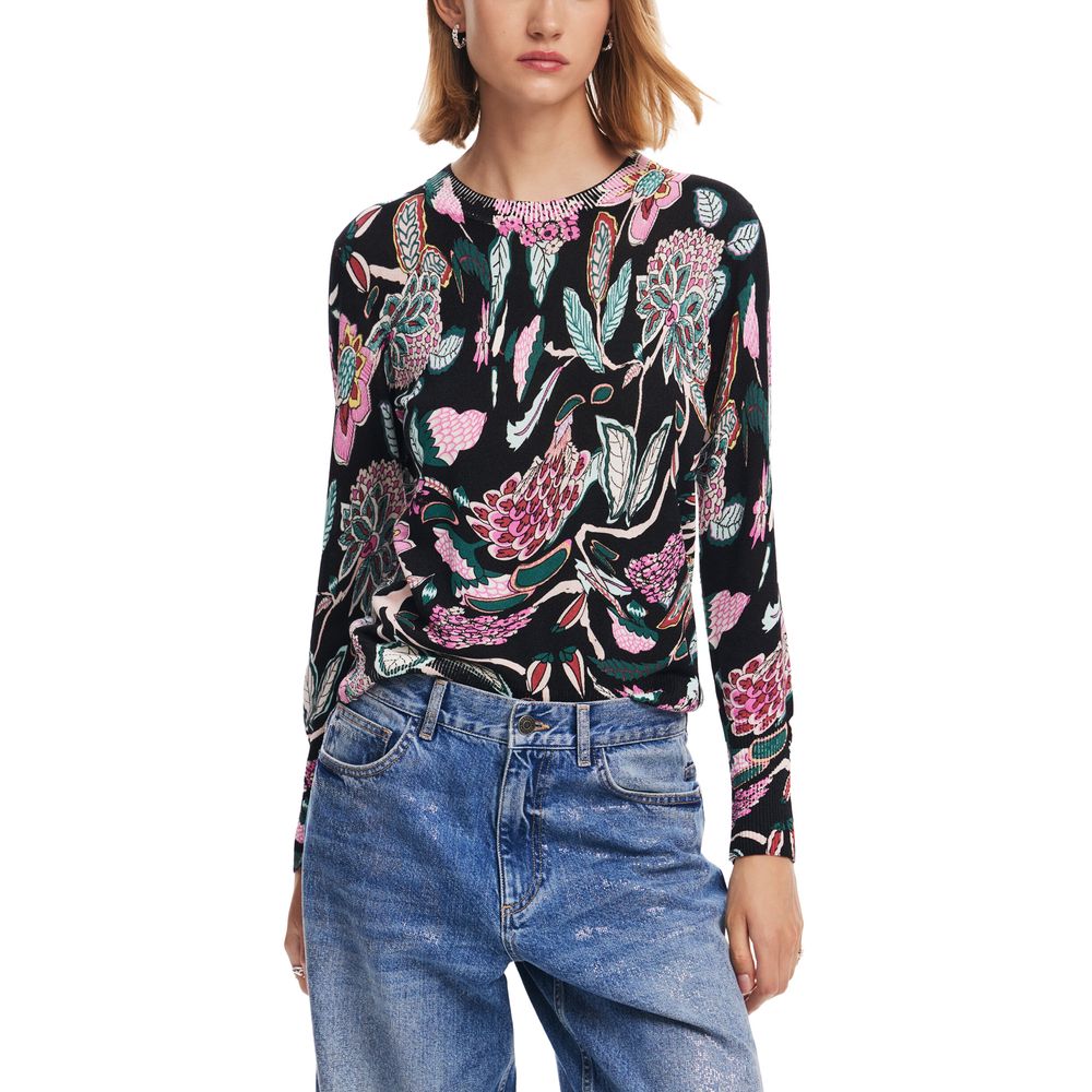 

Черные вискозные топ и футболка Desigual