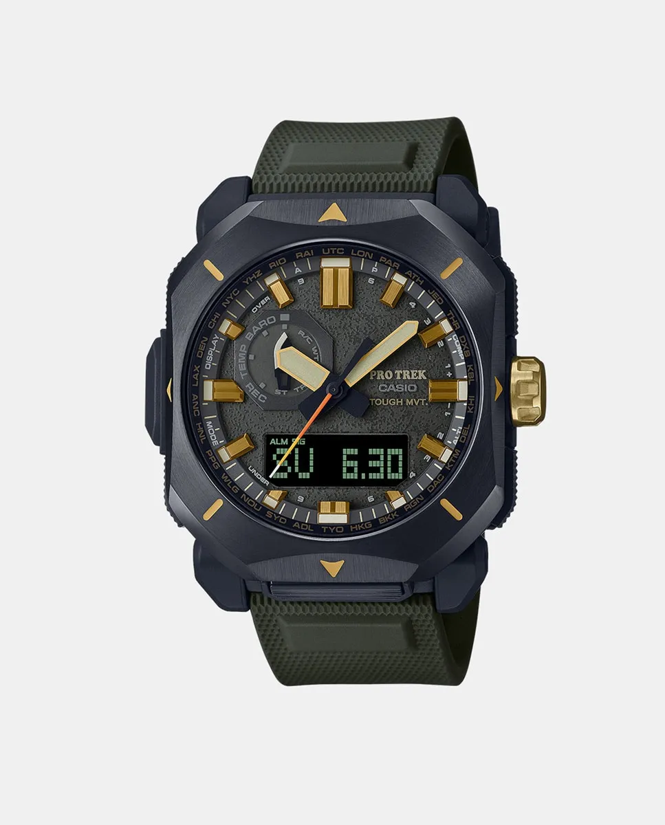 

Protrek PRW6900Y3ER устойчивые мужские часы из смолы Solar Green Casio, зеленый