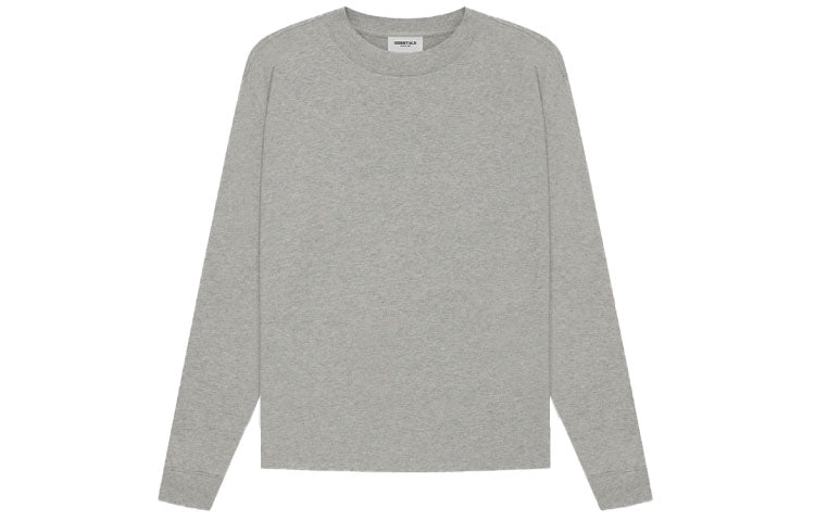Футболка Fear of God Essentials SS21 Long Sleeve Tee Dark Heather Oatmeal, бежевый — фото 3