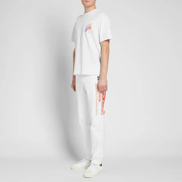 Трикотажные спортивные штаны мужские белые Adidas Originals, белый — фото 4