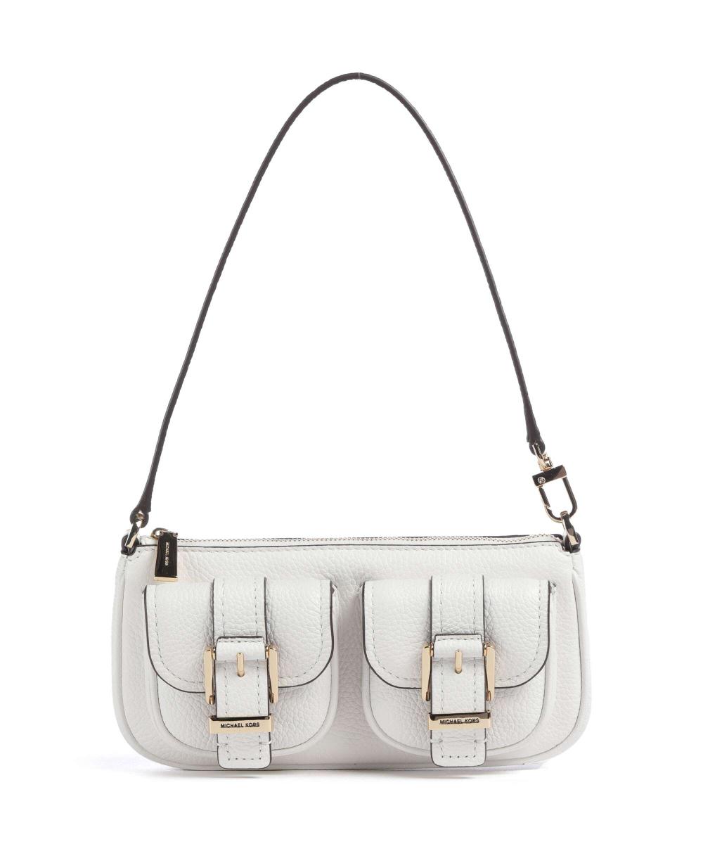 

Сумка Michael Michael Kors Zoe Small Pebbled Leather Pochette, белый