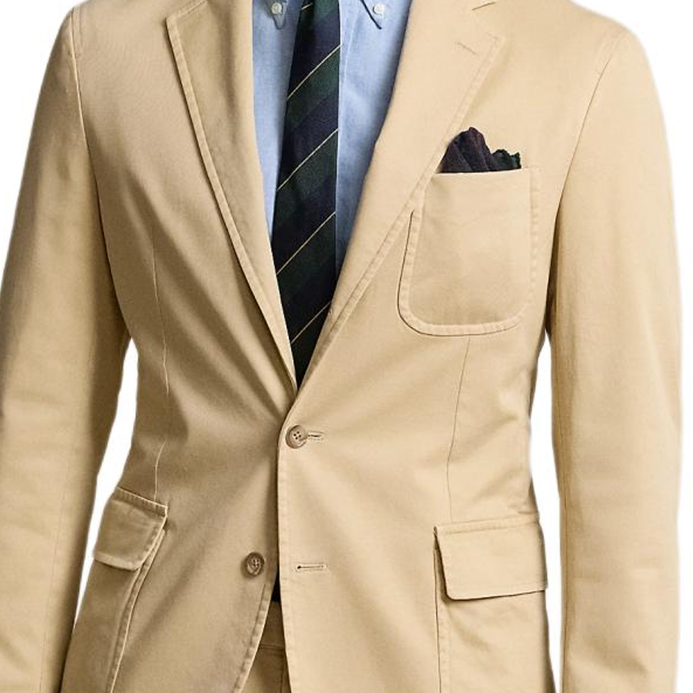 Polo Ralph Lauren Пиджак мужской Business Suit коричневый желтый — фото 4