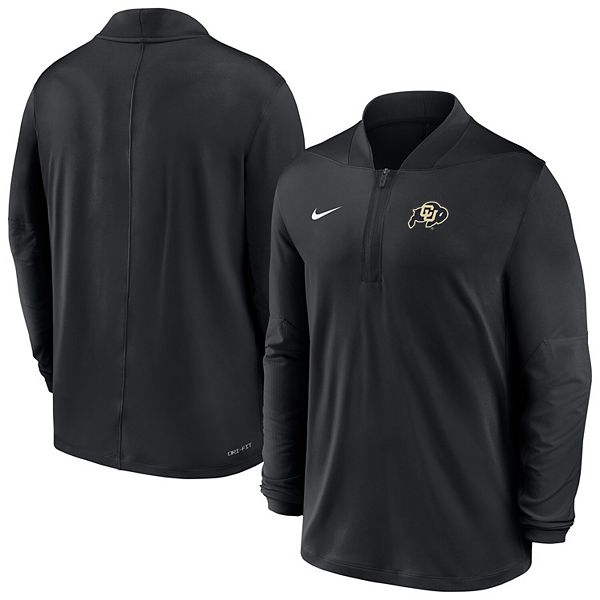 Мужская черная толстовка Colorado Buffaloes Dri-Fit с полузастежкой Nike — фото 2
