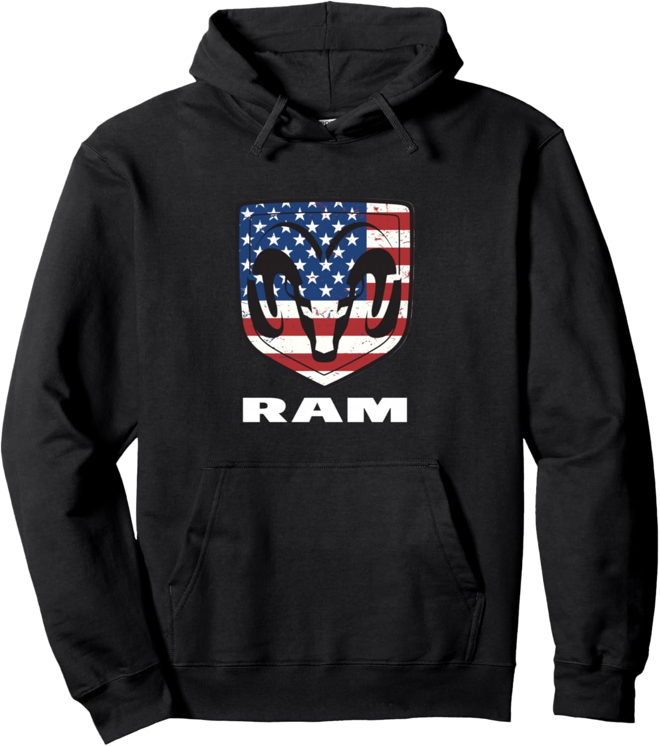 

Худи с эмблемой Ram Trucks, черное, Черный, Худи с эмблемой Ram Trucks, черное