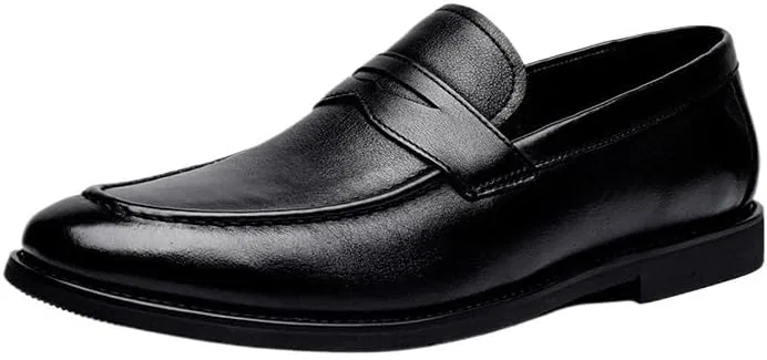 Мокасины кожаные Luxury Men Shoes Black UOPYNE