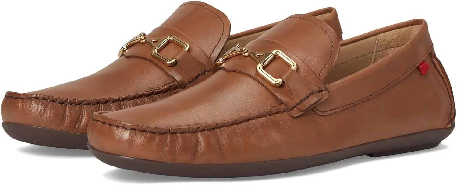 Мокасины кожаные мужские, Wall Street, Saddle Burnished Napa Marc Joseph New York