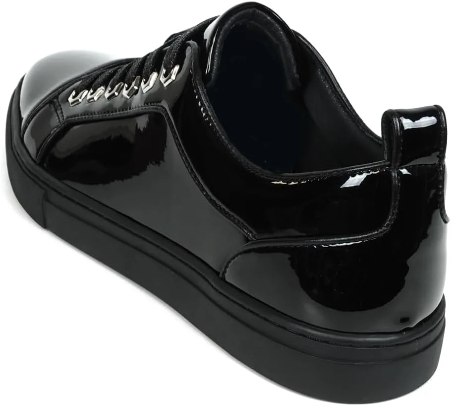 FI-2415-2 Patent Leather Cap tor Lace up Sneaker Fiesso by Aurelio Garcia, черный — фото 4