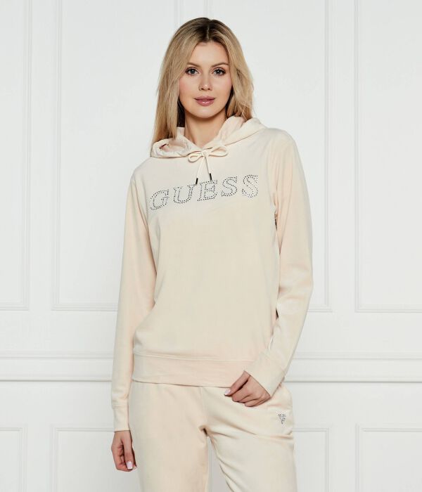 

Толстовка женская Guess Active с надписью из страз, белый