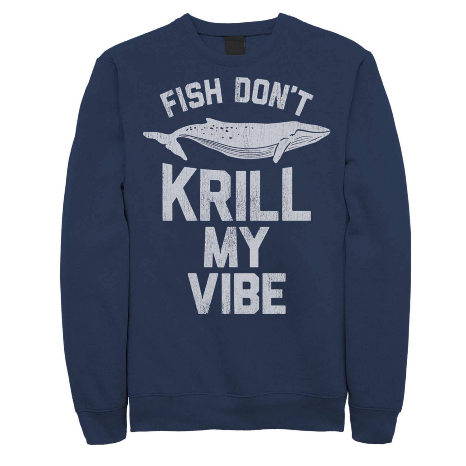 

Мужской флисовый пуловер с рисунком Krill My Vibe Licensed Character