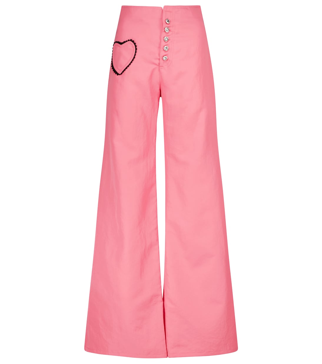 

Широкие брюки из твила с высокой талией Rodarte, розовый