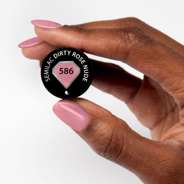 Гибридный лак для ногтей 586 dirty rose nude, 7 мл Semilac, цвет 586 dirty rose nude — фото 2