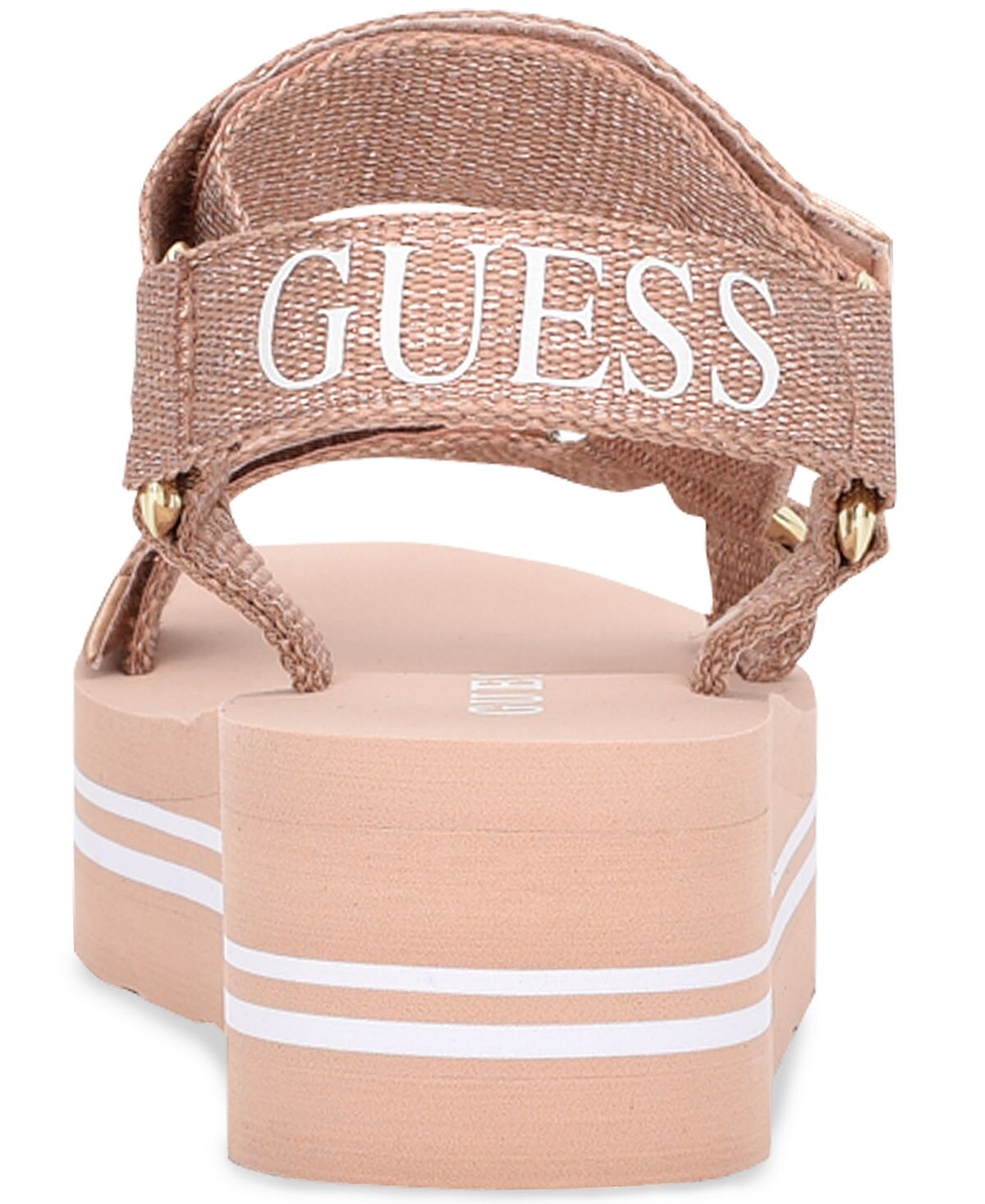 Женские спортивные сандалии с логотипом Avin GUESS, золотой — фото 3