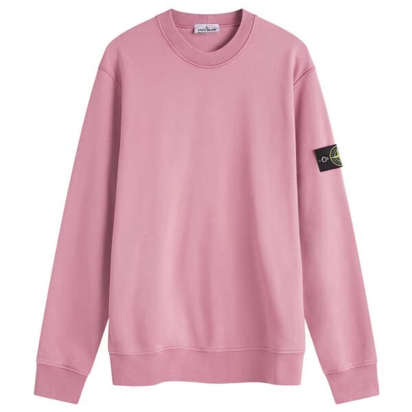 

Толстовка Crew, окрашенная в готовом виде Stone Island, розовый