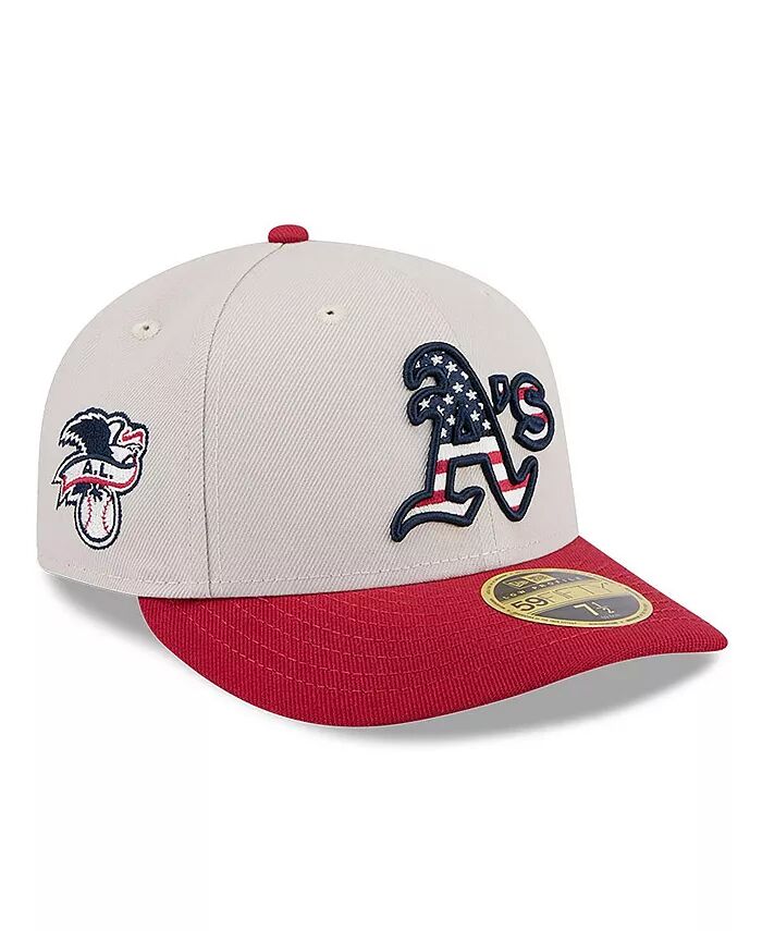 

Мужская красная кепка Oakland Athletics 2024 Четвертого июля с низким профилем 59FIFTY Fitted Hat New Era