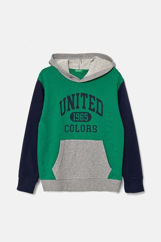 

Детская хлопковая толстовка United Colors of Benetton, зеленый