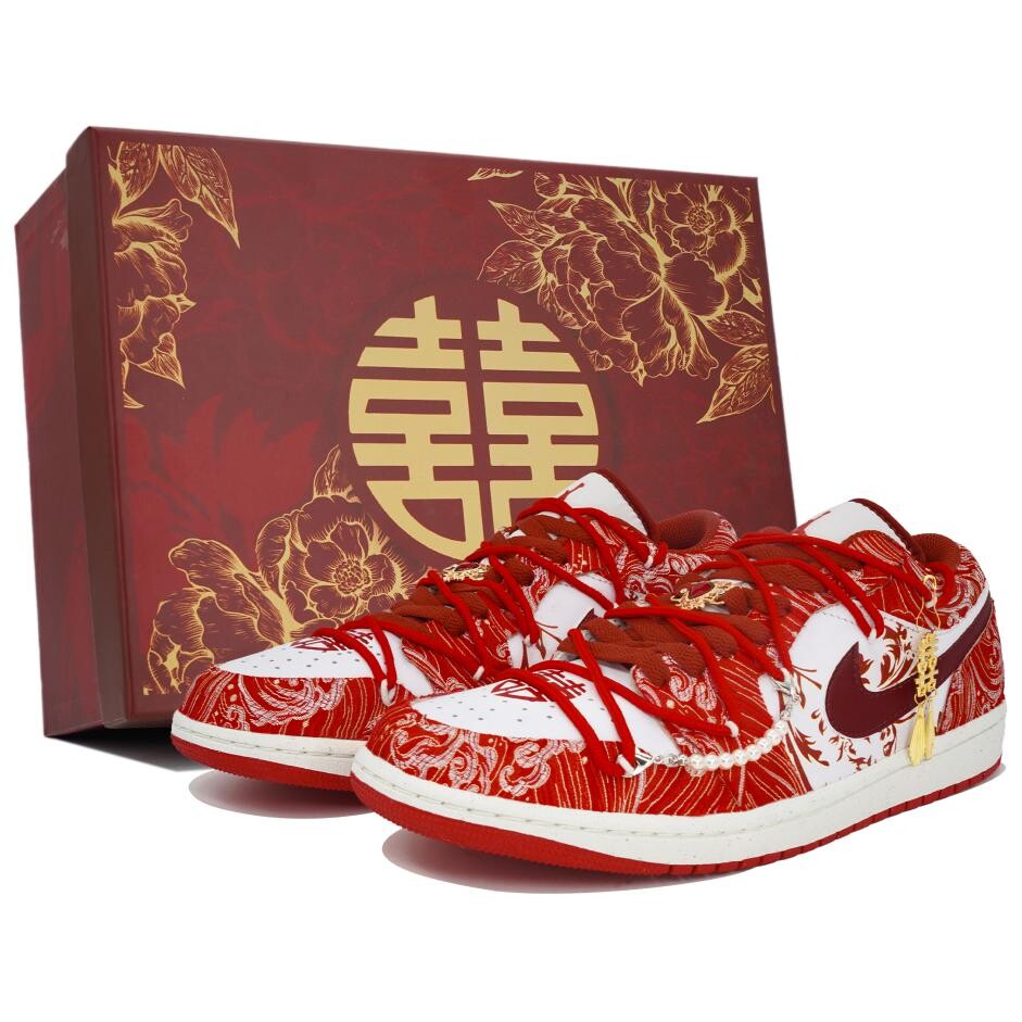 

Кроссовки Air Jordan 1 Vintage Basketball Shoes Men Low-top Red, красный