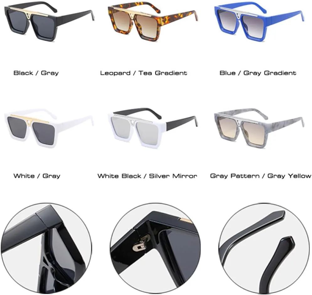 

Популярные модные женские солнцезащитные очки в стиле ретро с градиентным зеркальным покрытием, солнцезащитные очки UV400 для мужчин generic, Blue Gray Gradient