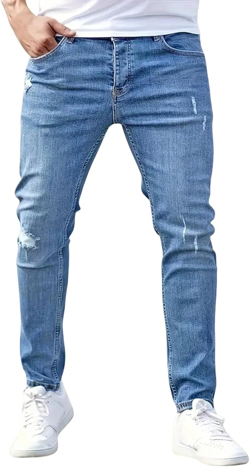 Джинсы скинни Vintage Distressed, Blue