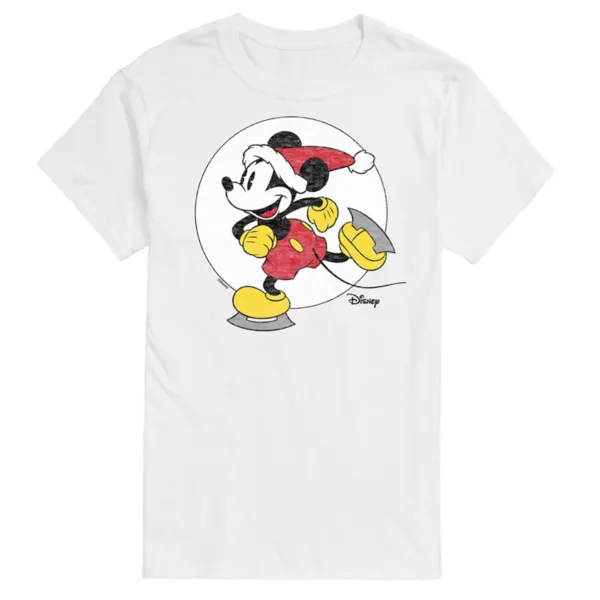 

Футболка мужская с принтом Микки Мауса на скейте Disney, белый