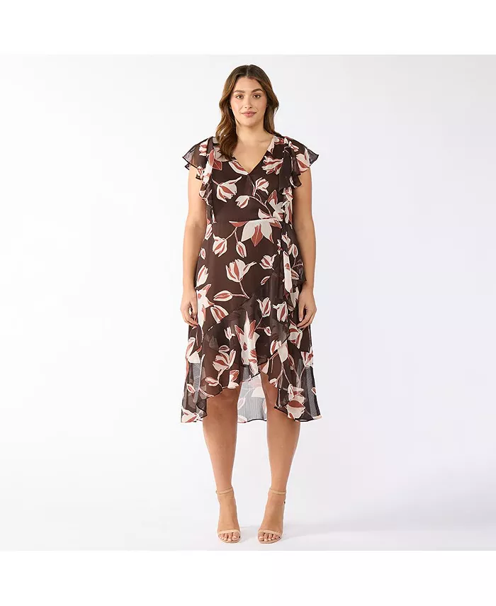 

Коктейльное платье «Лепесток азалии» ESTELLE, коричневый