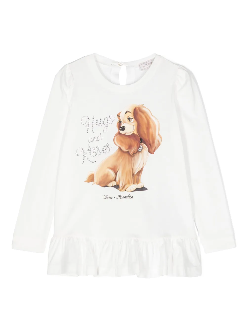

Футболка Lady and the Tramp из коллаборации с Disney Monnalisa, белый