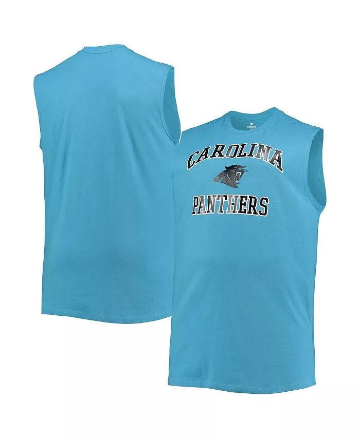 

Мужская синяя майка Carolina Panthers Big Tall Muscle Fanatics