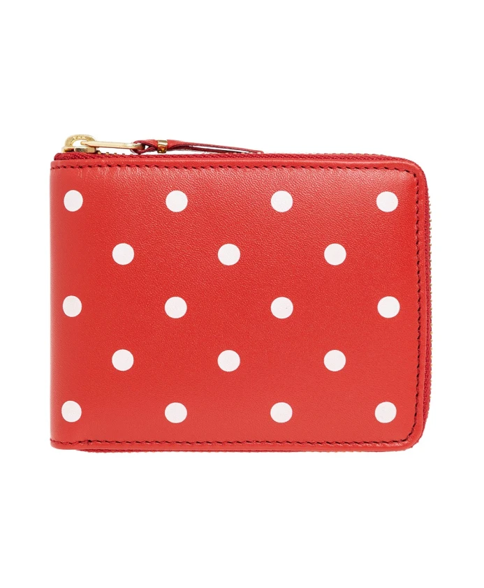

Кожаный кошелек с принтом в горошек Comme Des Garã§Ons, красный