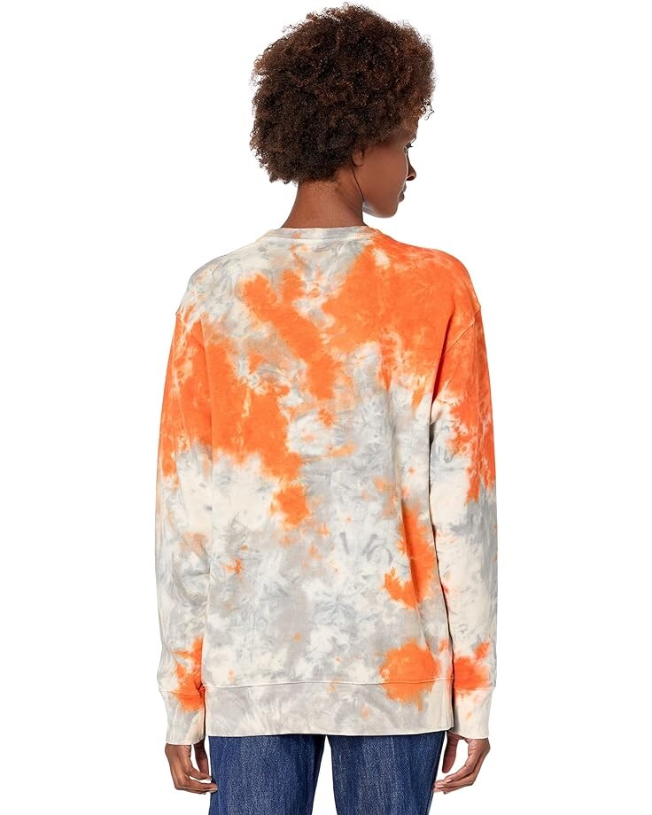 

Толстовка Lauren James Clemson Tigers Tie-Dye Sweatshirt, цвет University Orange Heather/Grey